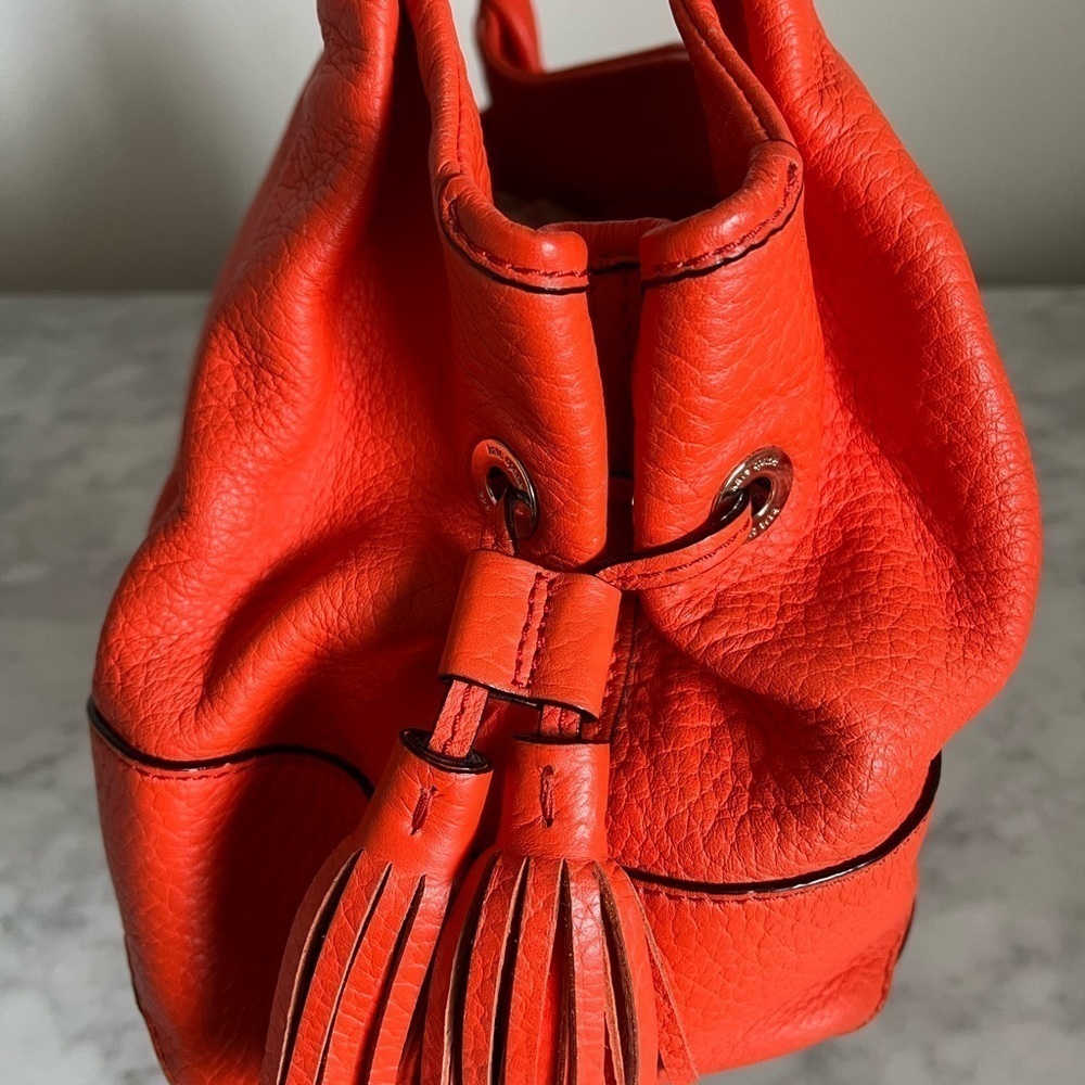 EUC Kate Spade New York Southport Ave Flame Pebble Leather Stevie Handbag - Picture 4 of 14